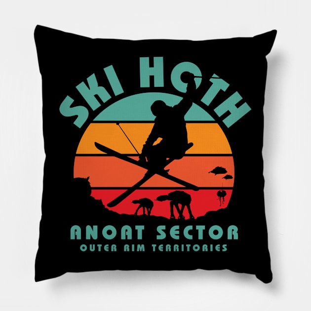 Ski Hoth Pillow by MindsparkCreative