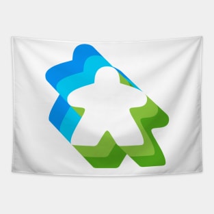 Green and Blue Board Game Meeple Tapestry