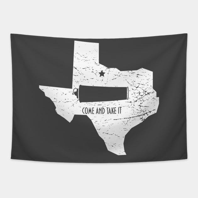 Come and Take it Gonzales Battle Texas Flag Tapestry by tatadonets