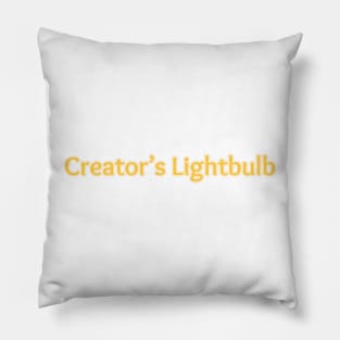 Creator's Lightbulb text Pillow