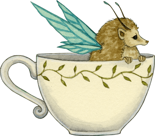 Teacup Hedgie Fae Kids T-Shirt by AmyBrownArt