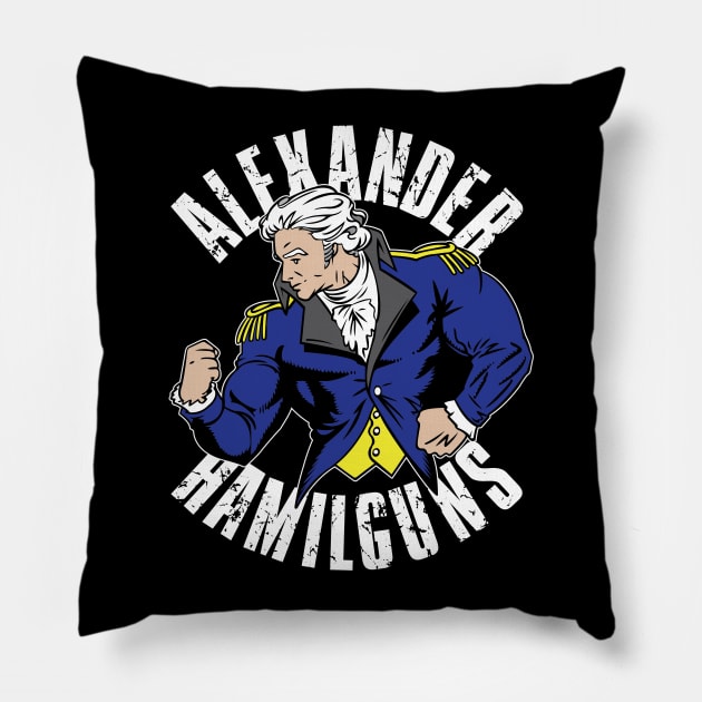 Alexander Hamilguns Pillow by myoungncsu