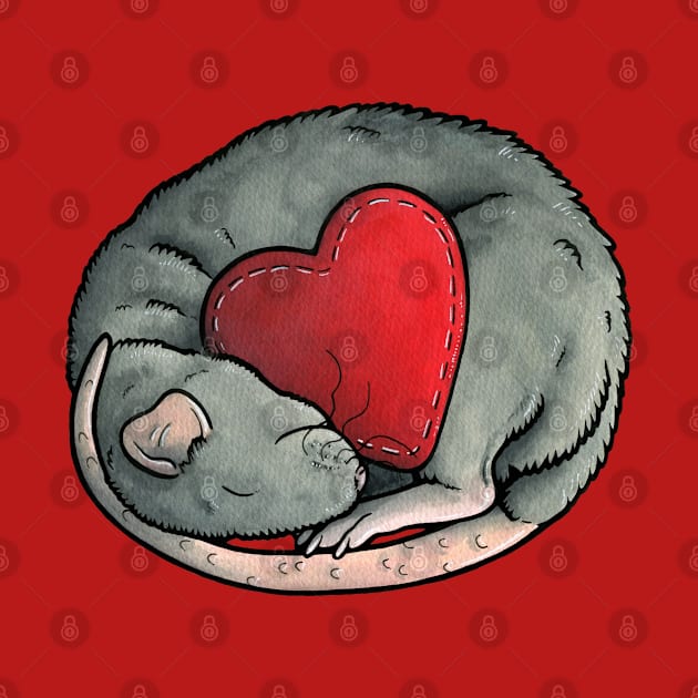 Grey/blue rat by animalartbyjess