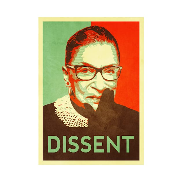 RBG Ruth Ginsburg - Hope Feminist Political T-Shirt by yaros