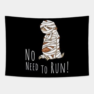 No Need To Run Mummy Halloween Art Sleepy Sloth Tapestry