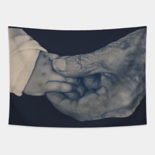 Old hand and new hand Tapestry