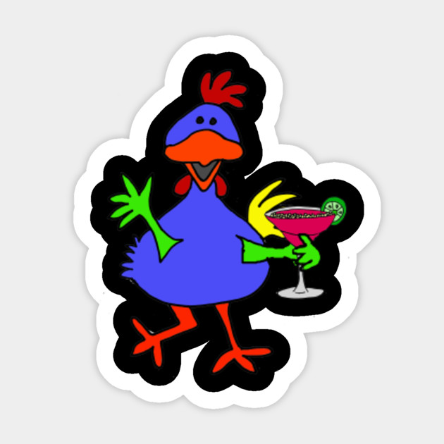 cute dancing chicken drinking