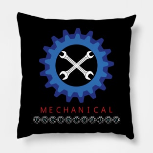 mechanical engineering text mechanics best logo image Pillow