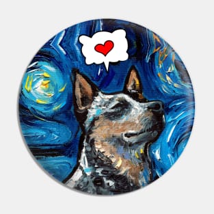 Blue Heeler Love Pin