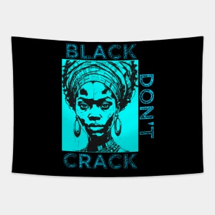 Black Don't Crack Turquoise Tapestry