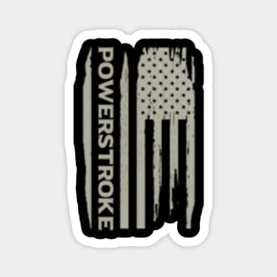 Power Stroke American Flag Magnet