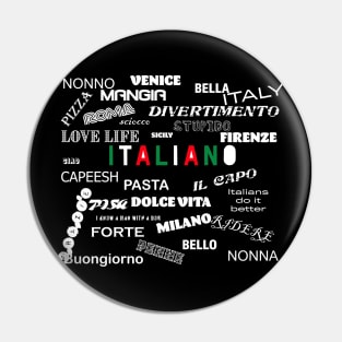 Italian Collage Pin