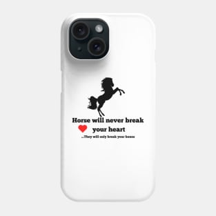 Horse lover equestrian funny quotes cute graphic for gift design Phone Case