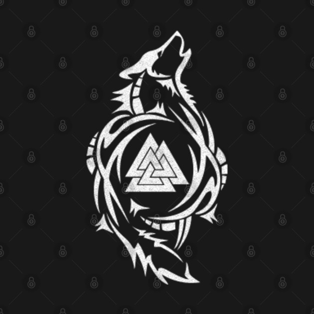 Fenrir Wolf Valknut Rune Symbol Tattoo Viking Shirts - Viking - T-Shirt ...