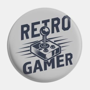 Retro Gamer in Dark Print Pin