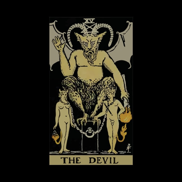 The Devil Tarot Card by VintageArtwork