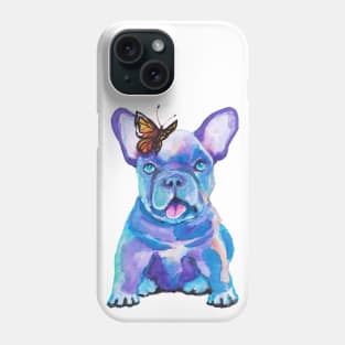 French Bulldog puppy with a butterfly Phone Case