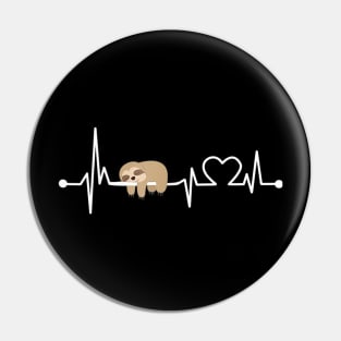 Sloth Heartbeat Animal Pin