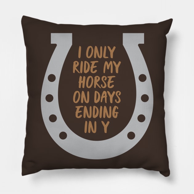 Ride My Horse Pillow by oddmatter