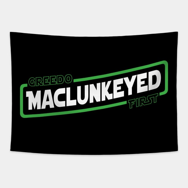 Greedo Maclunkeyed First Tapestry by TrulyMadlyGeekly