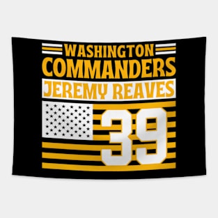 Washington Comders Reaves 39 American Flag Football Tapestry