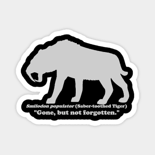 *Back Design/Front Pocket* Smilodon populator (Saber-toothed Tiger) Light T-Shirt Magnet