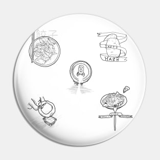 Black and white food flash sheet Pin