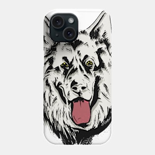 A German Shepherd head  Sketch Phone Case