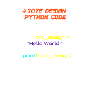 Tote Design Programming | Python Code Invert Color T-Shirt