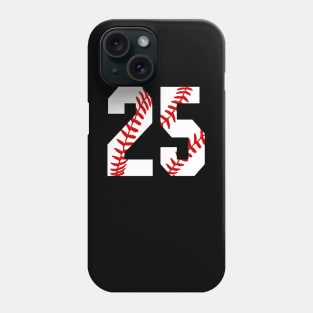 Baseball Number 25 #25 Baseball Shirt Jersey Favorite Player Biggest Fan Phone Case