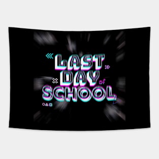 Last Day Of School Glitch Tapestry