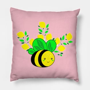 bee with lemons Pillow