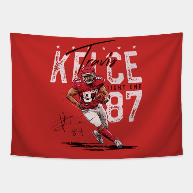 Travis Kelce Kansas City Stars Tapestry by danlintonpro