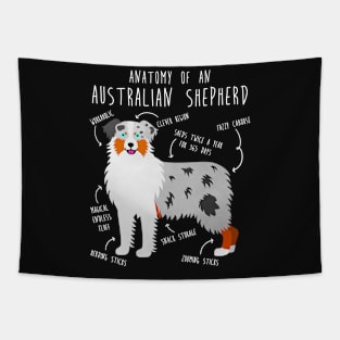 Aussie Australian Shepherd Anatomy Tapestry