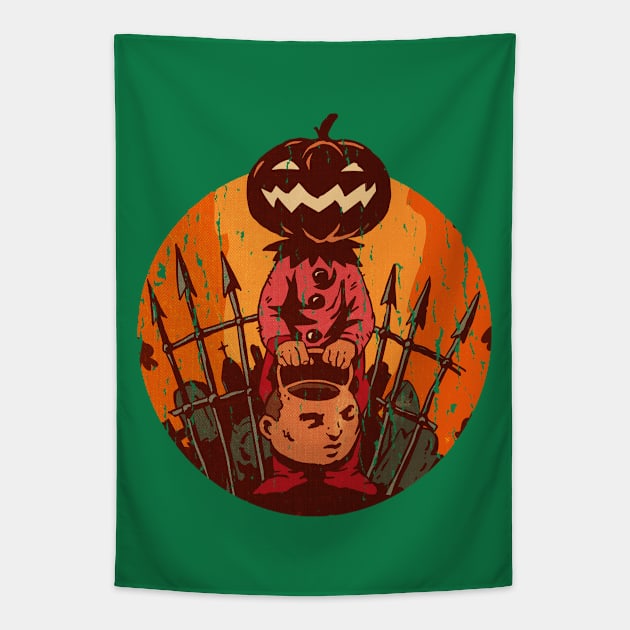 Halloween Jack O' Lantern Trick Or Treat Tapestry by M n' Emz Studio