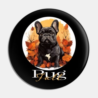 Pug Autumn Fall Pin