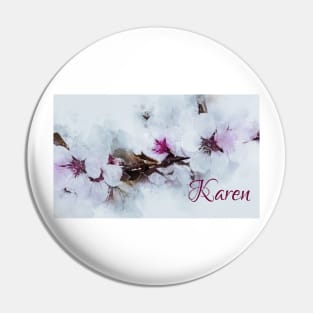 Cherry Blossom Designer Artwork Name karen Pin