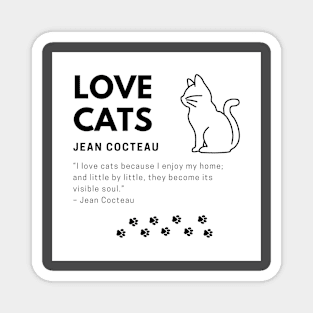 Love Cats - Jean Cocteau Magnet