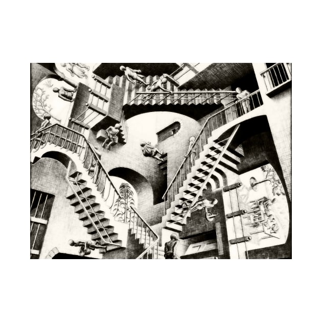 Escher Relativity Art Print 1953 Imp-Art Poster Maurits Cornelis Escher Optical Illusion M. C. Escher Gift by ZiggyPrint