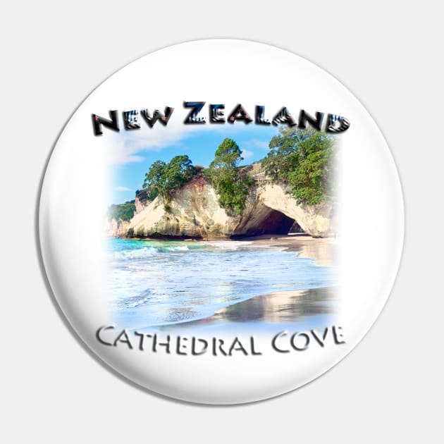 New Zealand - Cathedral Cove Day Pin by TouristMerch