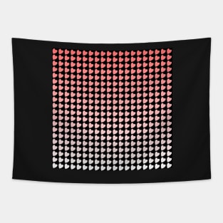 Pink and Black Heart Pattern Tapestry