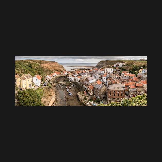 Staithes Village Panoramic by davehudspeth