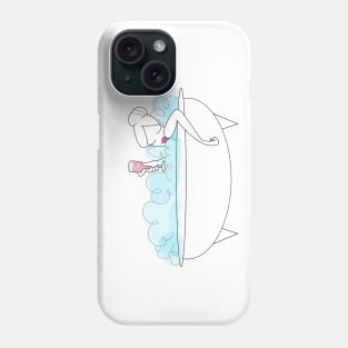 Bath Time and a Glass of Wine Phone Case