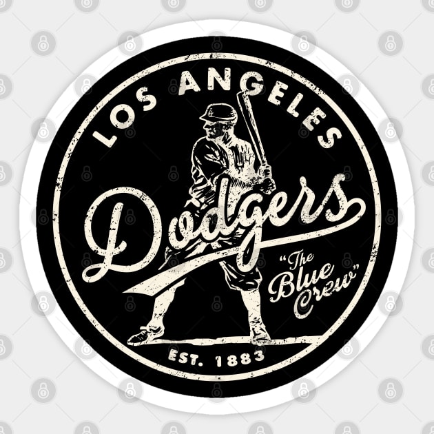 Vintage Dodger Batter by Buck Tee - Los Angeles Dodgers - Sticker