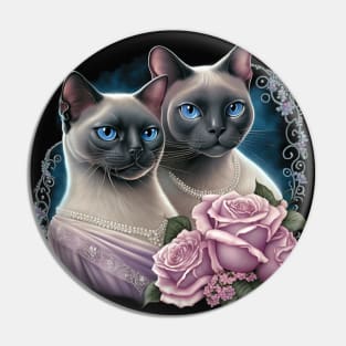 Noble Burmese Cat Family Pin