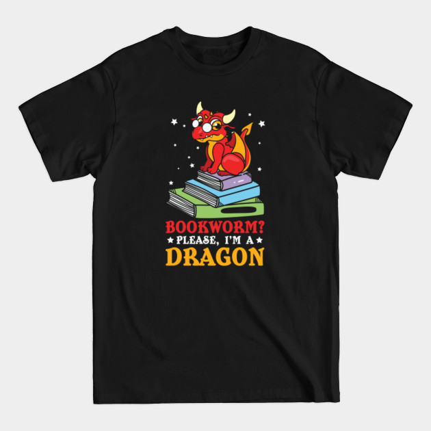 Disover Book Dragon - Book Lover - T-Shirt