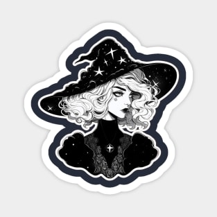 Cute Goth Astrology Witch Magnet