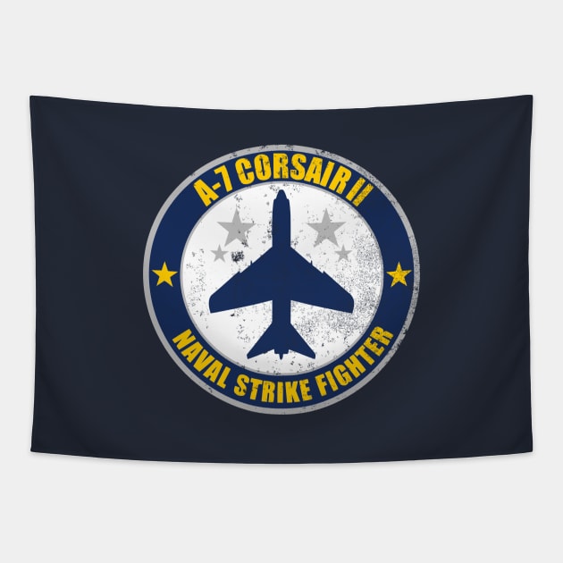 A-7 Corsair II (distressed) Tapestry by TCP