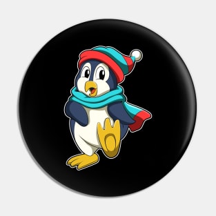 Penguin with Scarf and Hat Pin