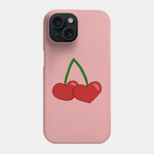 Double Heart Cherries Phone Case